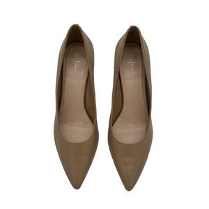 NEW Cole Haan Women Sz 11 B Grand OS Stiletto Nude Beige Leather Work Pump Heels